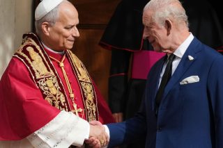 Ο βασιλιάς Κάρολος με τον Πάπα Λέοντα ΙΔ